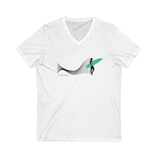 Unisex Jersey Short Sleeve V-Neck Tee